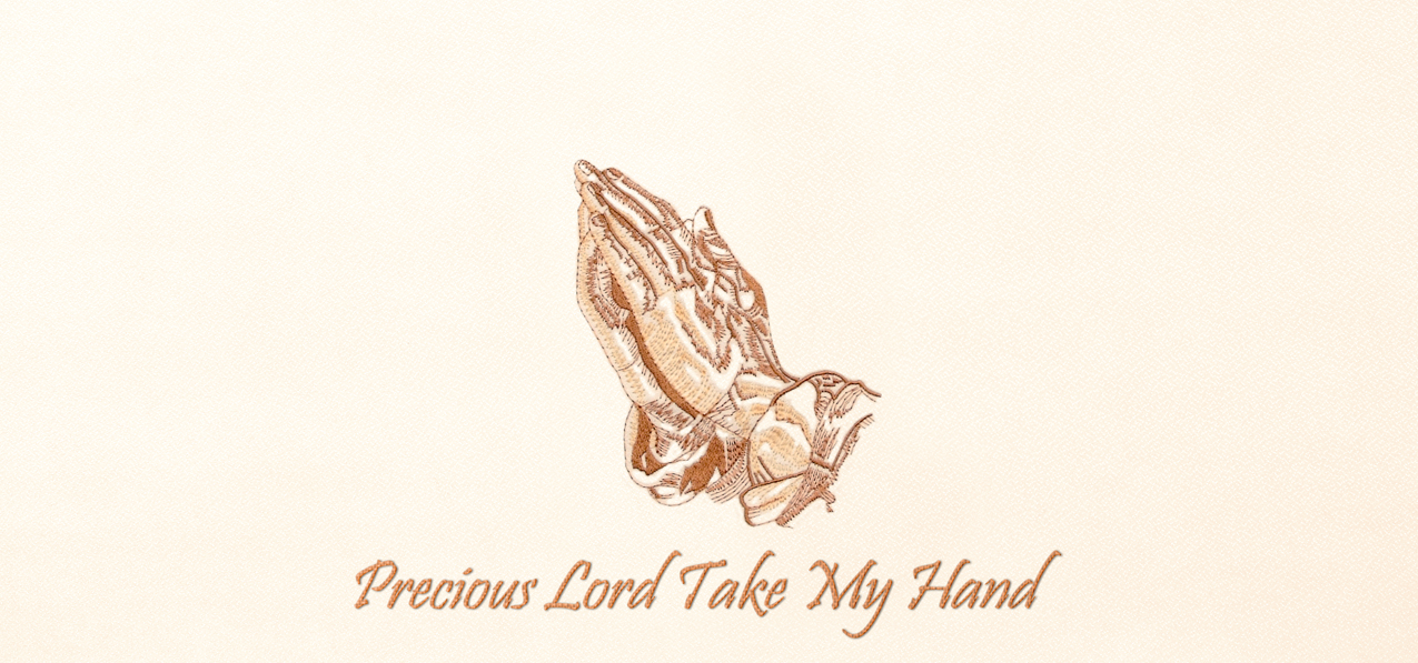 Precious Lord Take My Hand Rosetan Faux